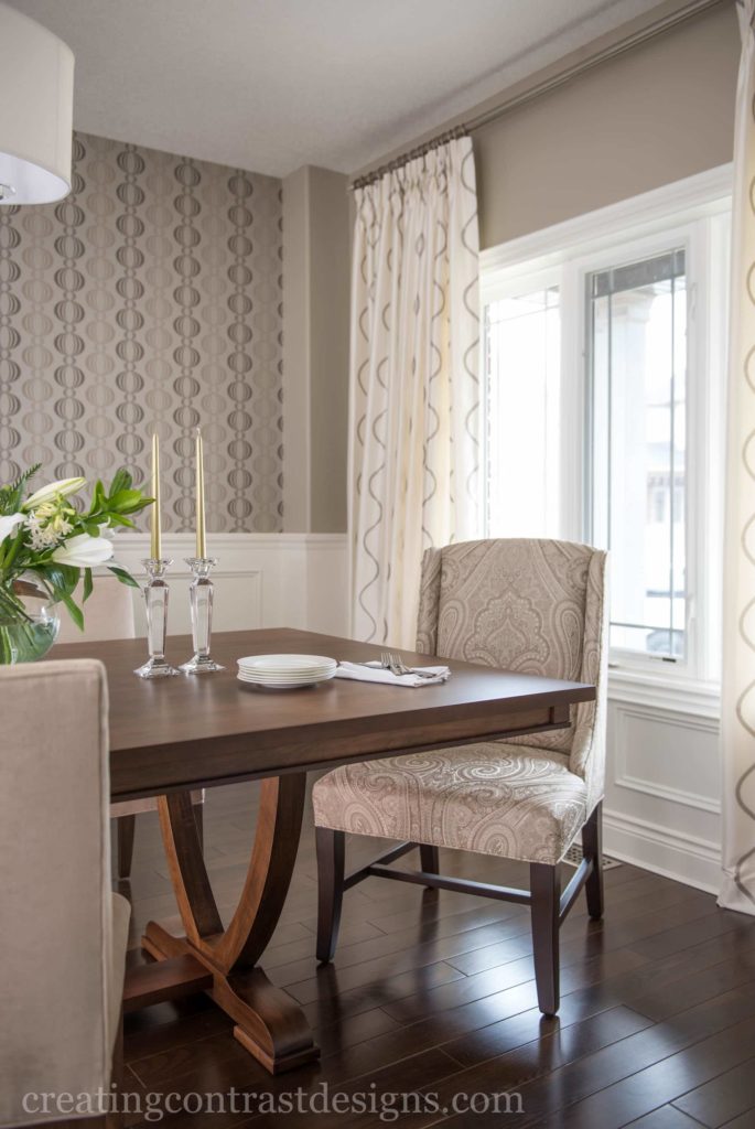 Dining room by Creating Contrast Designs, Photography by Stephani Buchman