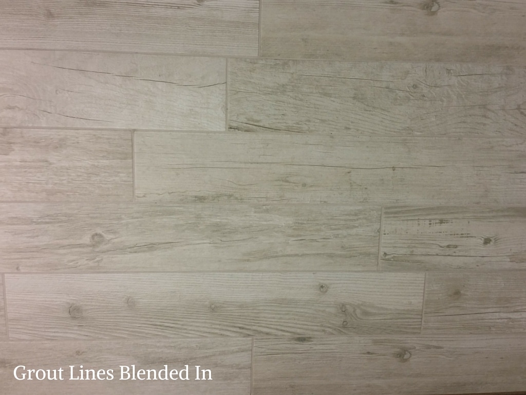 Grout lines blended in