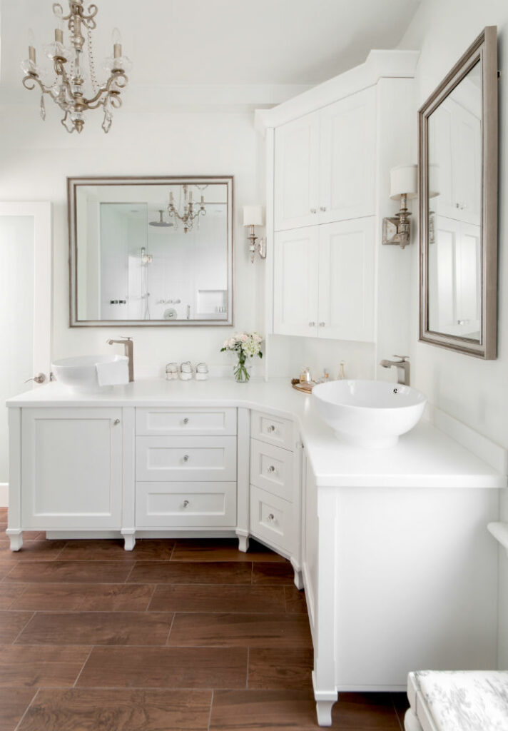 Bathroom With White Custom Cabinetry Ontario Interior Design