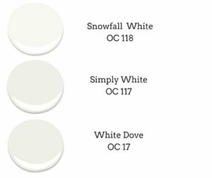 comparing 3 whites