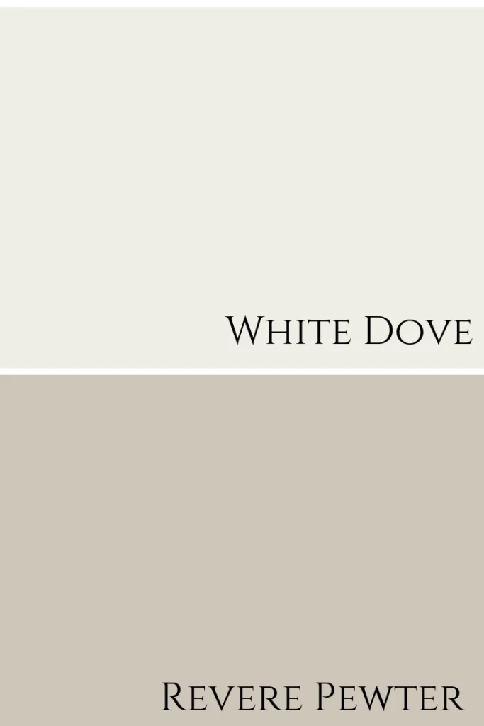 White Dove & Revere Pewter Colour Combination