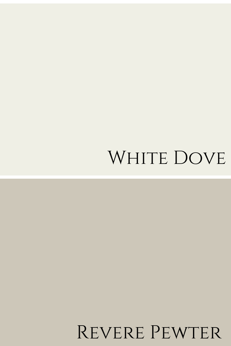 White Dove & Revere Pewter Colour Combination
