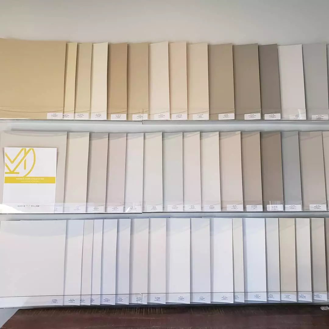 Painted colour boards Benjamin Moore Core Collection