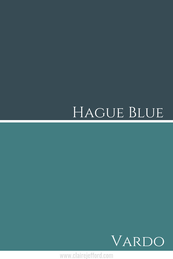 Farrow & Ball - Hague Blue and crisp All White? Name a better duo