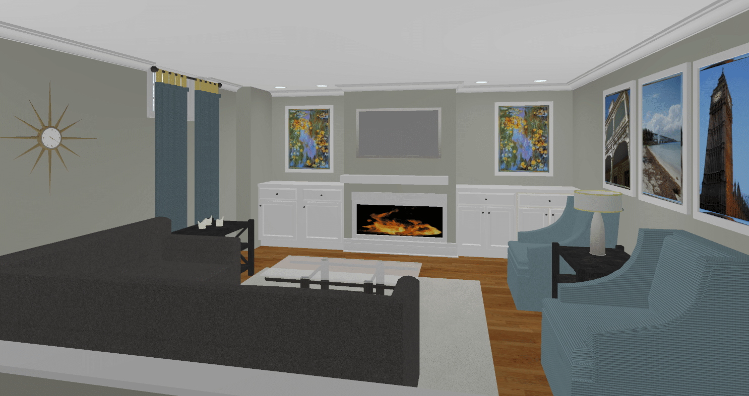 Option#1 Rendering of Living Space