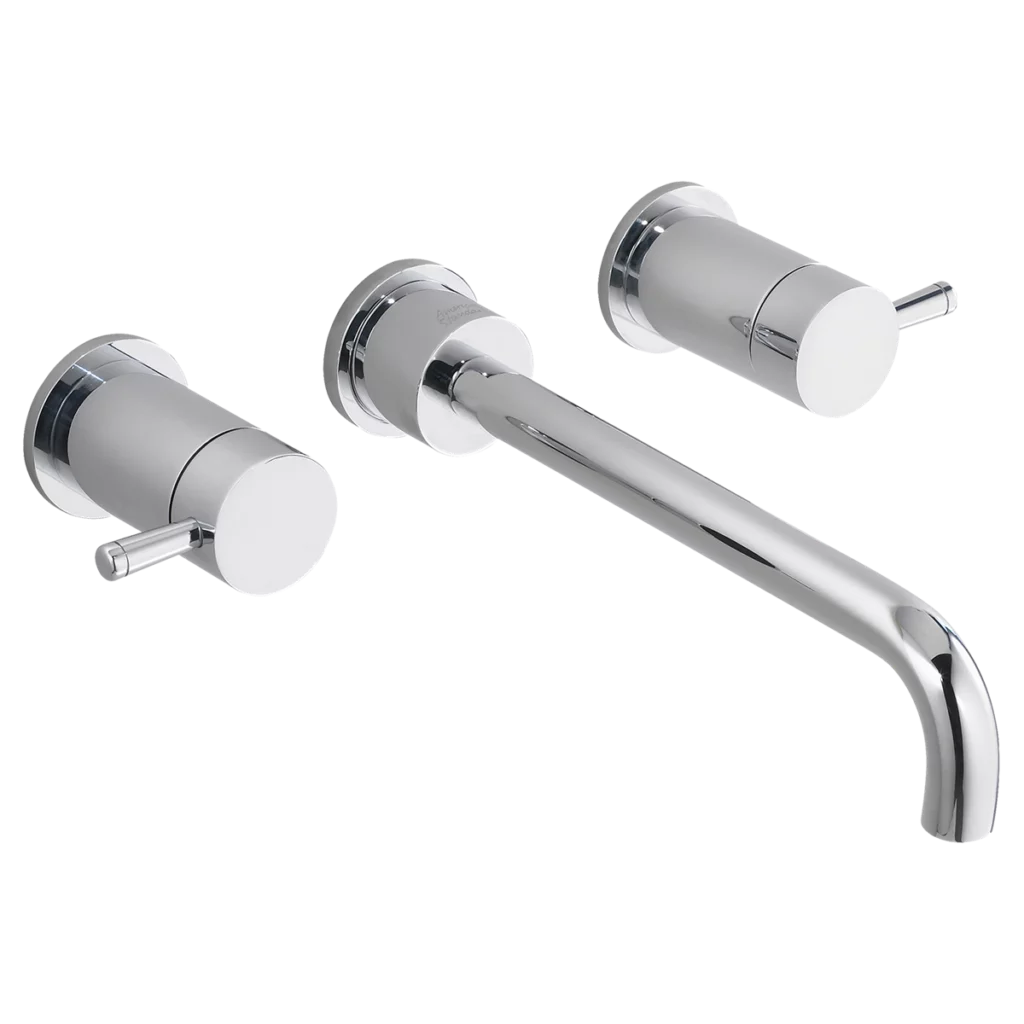 Chrome wall mounted faucet