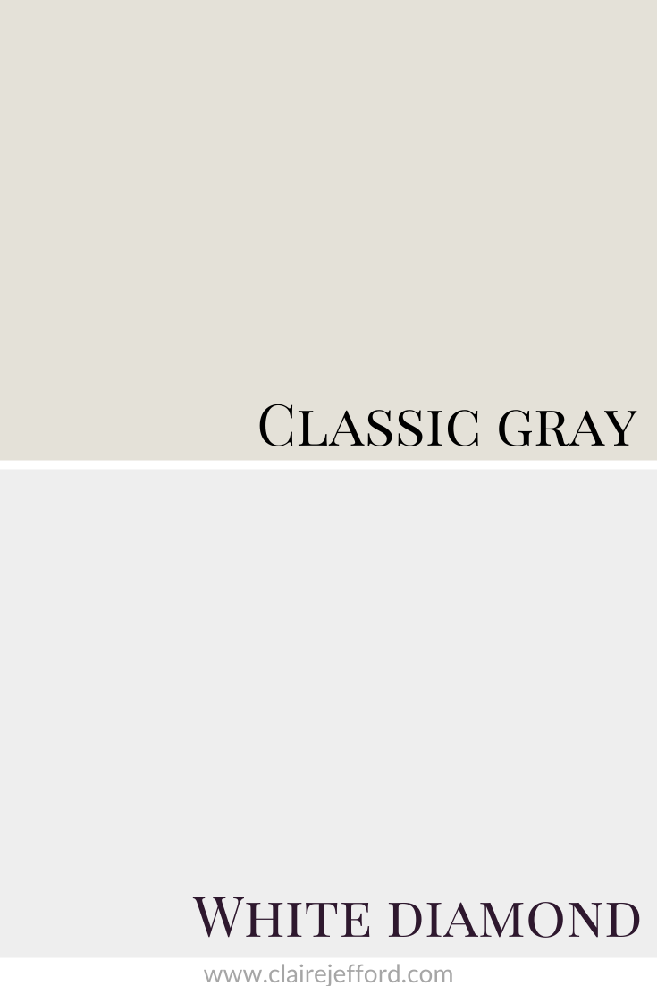 Benjamin Moore Classic Gray And White Diamond