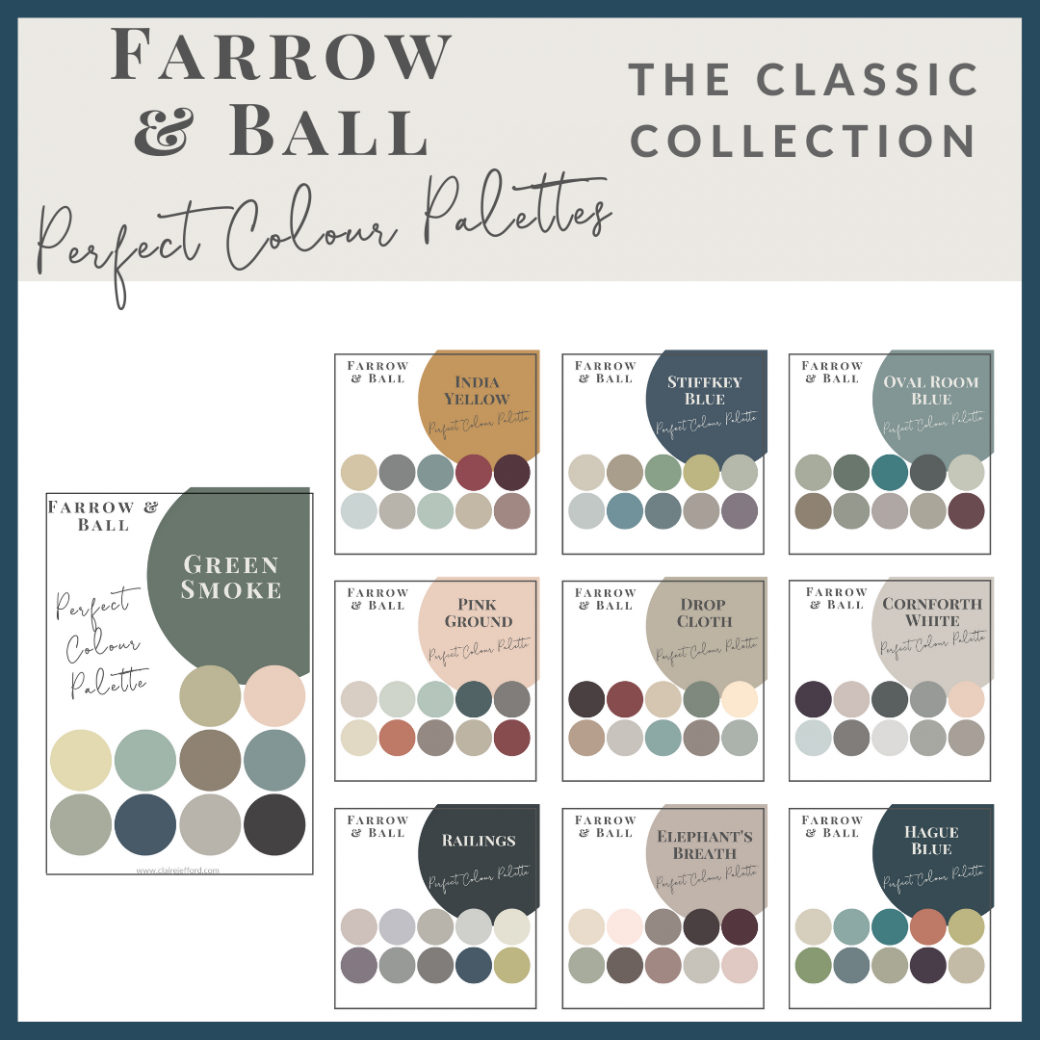 Farrow & Ball Classic Collection Perfect Colour Palettes Claire Jefford