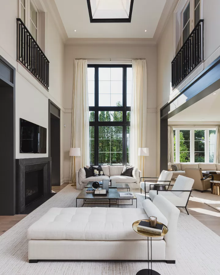 1 Oakville Princess Margaret Lottery Home Black Windows Pale Oak By Benjamin Moore High Ceilings