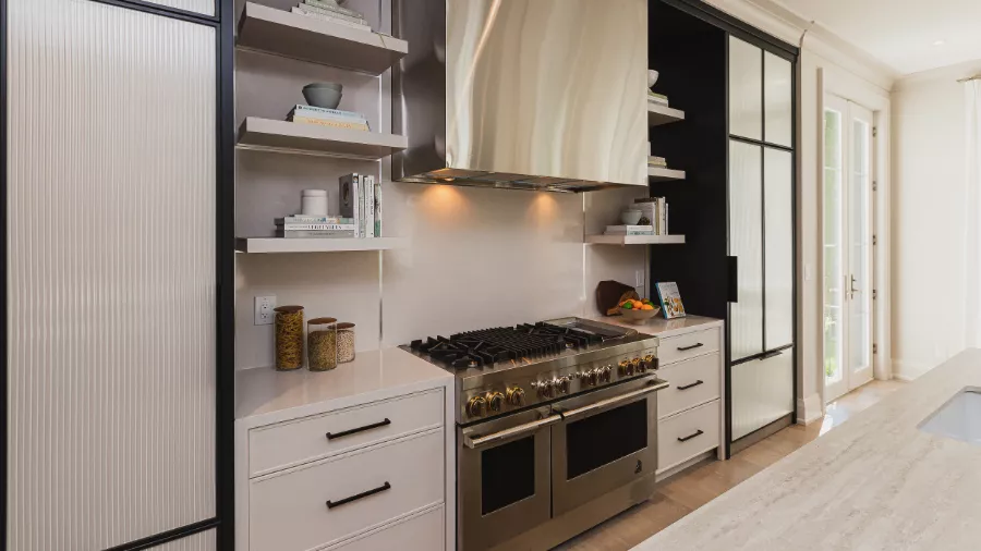 1 Oakville Kitchen Open Shelving Stainless Steel Hood
