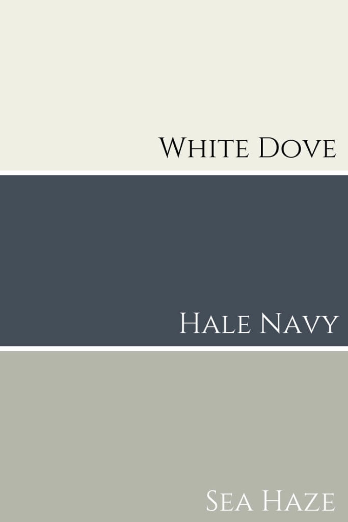 White Dove Hale Navy Sea Haze Comparison