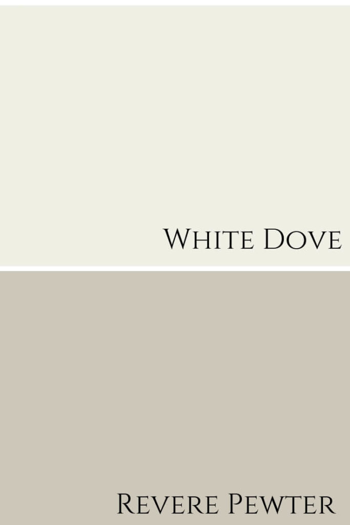 White Dove Revere Pewter Comparison 1
