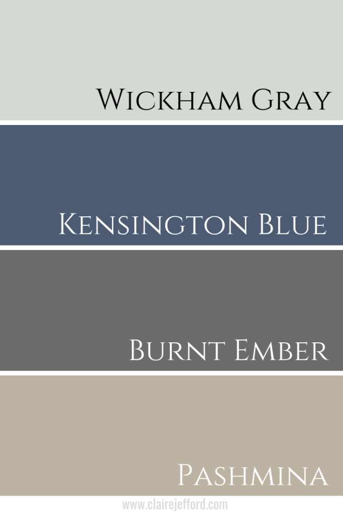Wickham Gray Kensington Blue Burnt Ember Pashmina 1