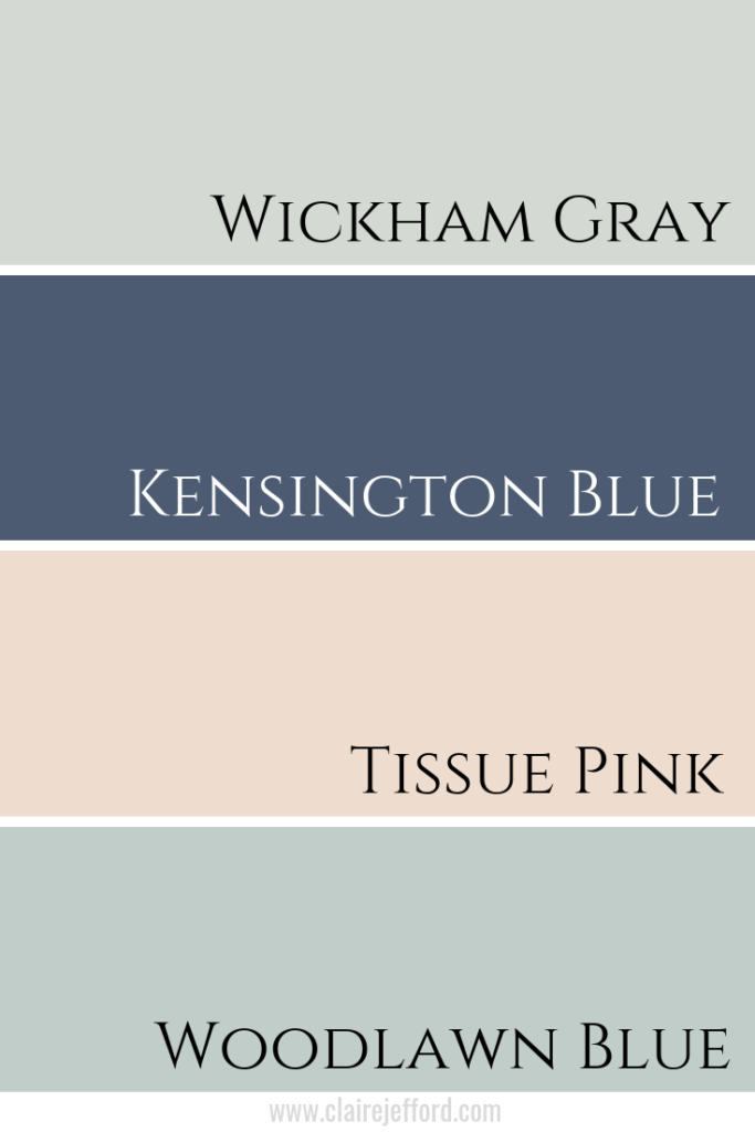 Wickham Gray Kensington Blue Tissue Pink Woodlawn Blue