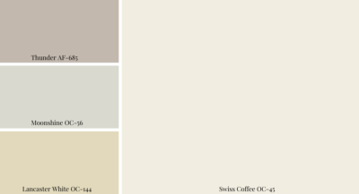 Three beautiful palettes for Swiss Coffee - be inspired