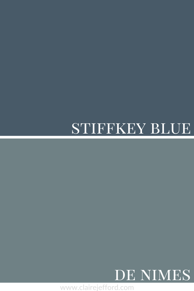 Stiffkey Blue 
De Nimes
Farrow and Ball
Farrow & Ball