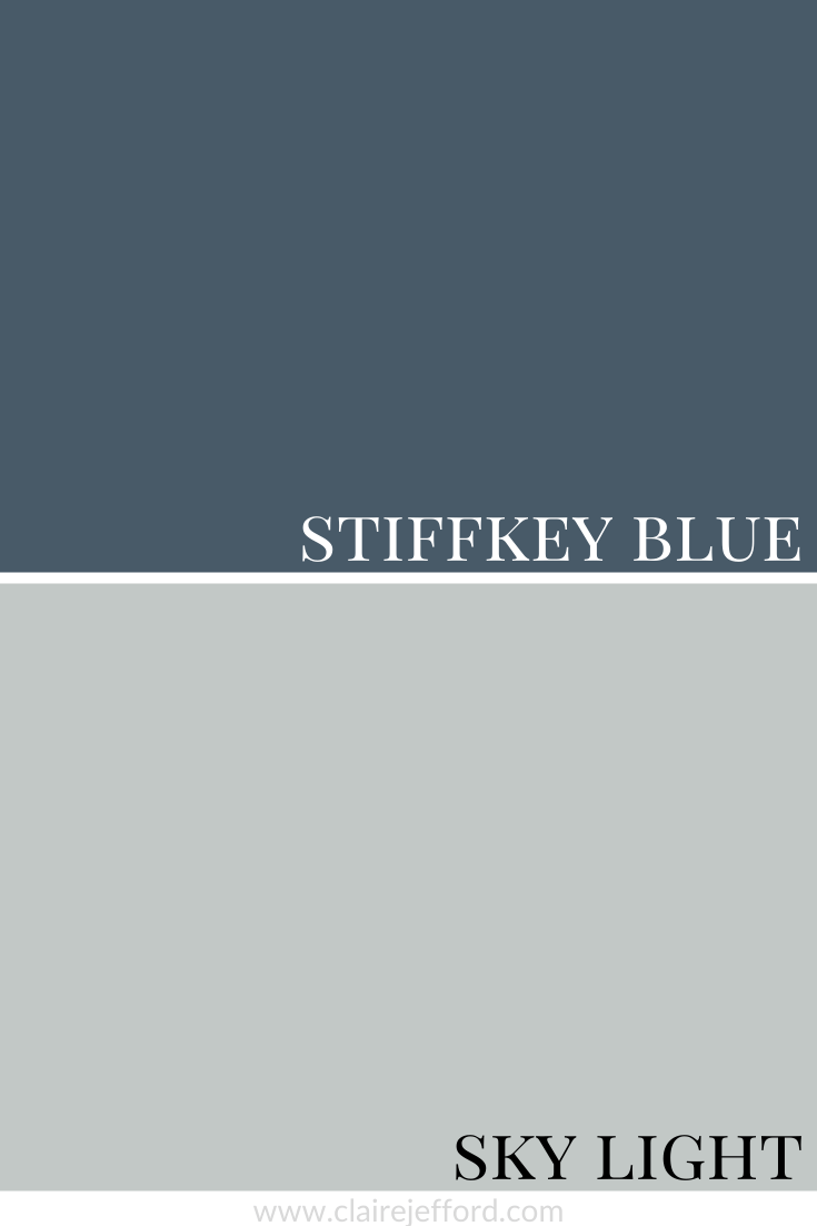 Stiffkey Blue 
Sky Light
Farrow and Ball
Farrow & Ball