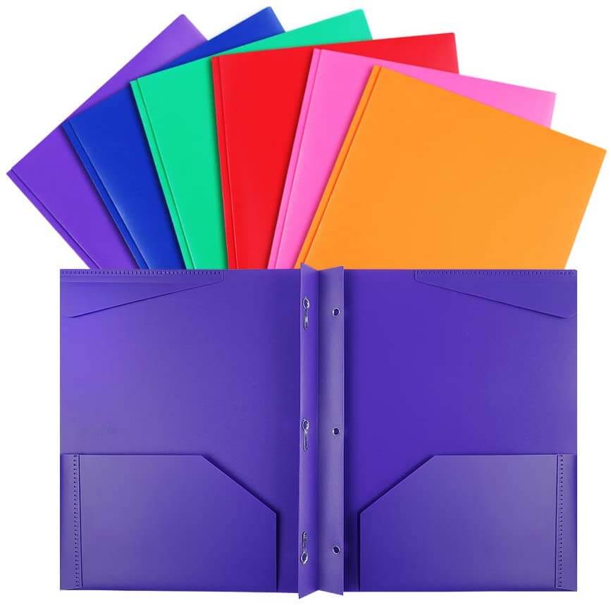 Coloured Folders With Pockets 