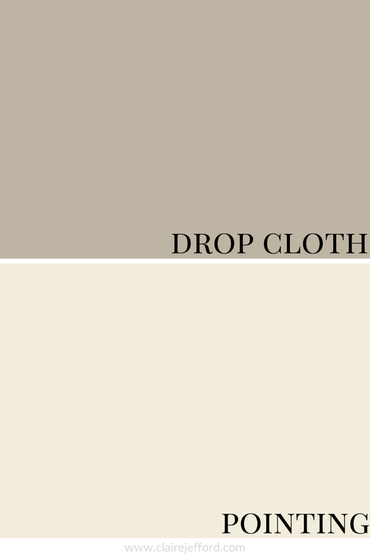 Farrow Ball Drop Cloth Colour Review By Claire Jefford   Drop Cloth Pointing 