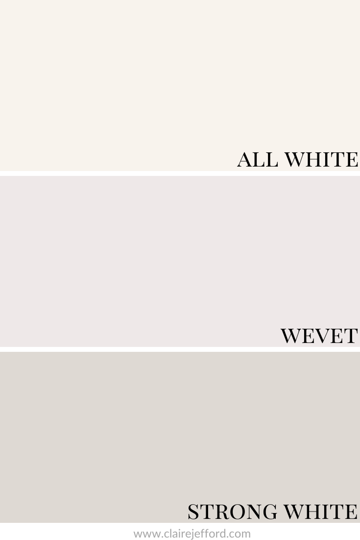 All White Wevet Strong White, colour comparison, white comparison