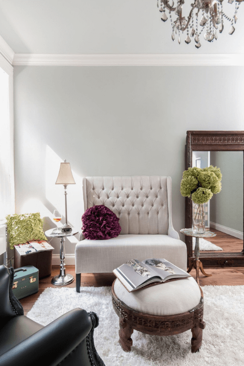 Cashmere gray walls and ceiling