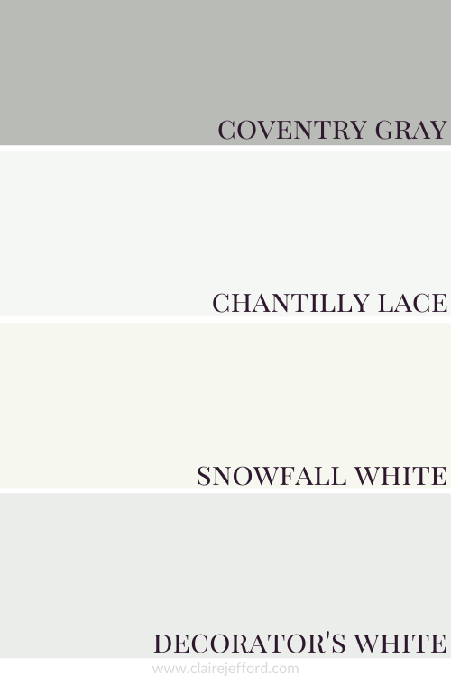 Coventry Gray With Chantilly Lace, Simply White And Decorator's White (1)