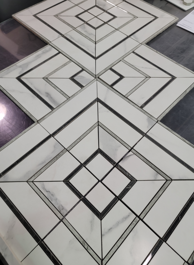 Black And White Floor Tile Bathroom