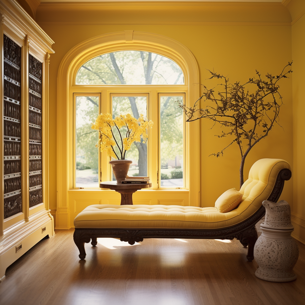 Farrow And Ball India Yellow Living Room