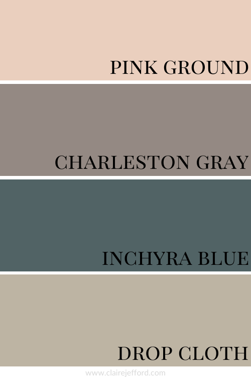 Pink Ground Charleston Gray Inchyra Blue Drop Cloth 