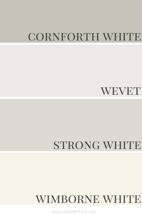 Cornforth White Wevet Strong White And Wimborne White 