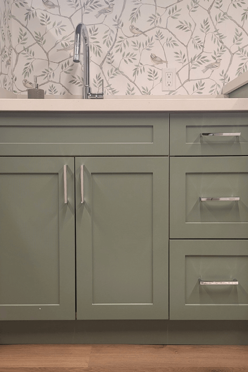 Green Smoke cabinetry, Laundry Room