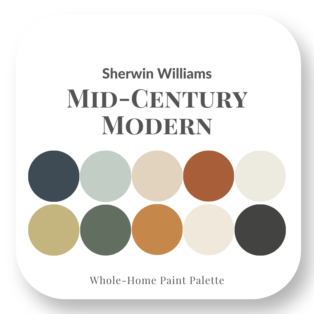 Sherwin Williams Mid-Century Modern - Perfect Colour Palettes - Claire ...