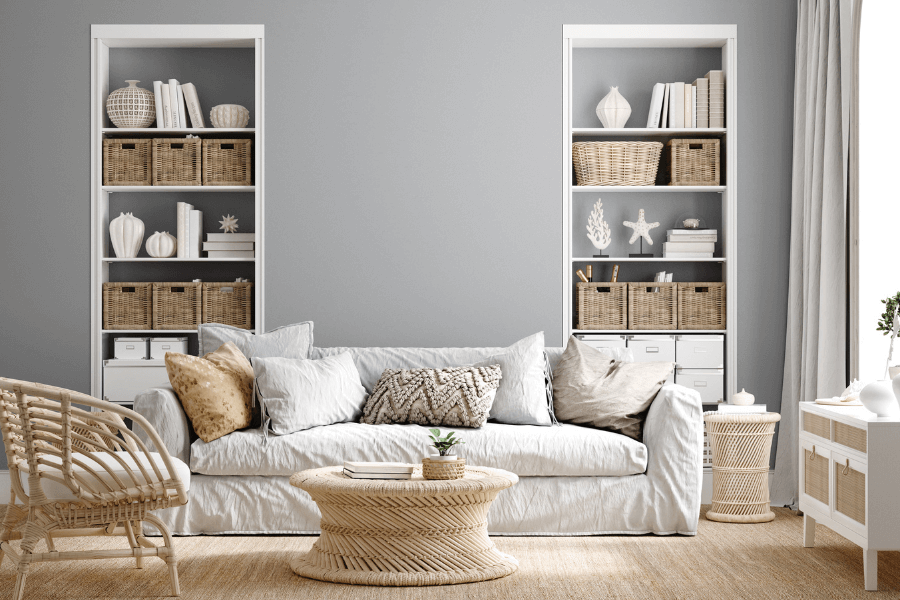 Design Style Coastal, cane furniture, comfy sofa, slipcover