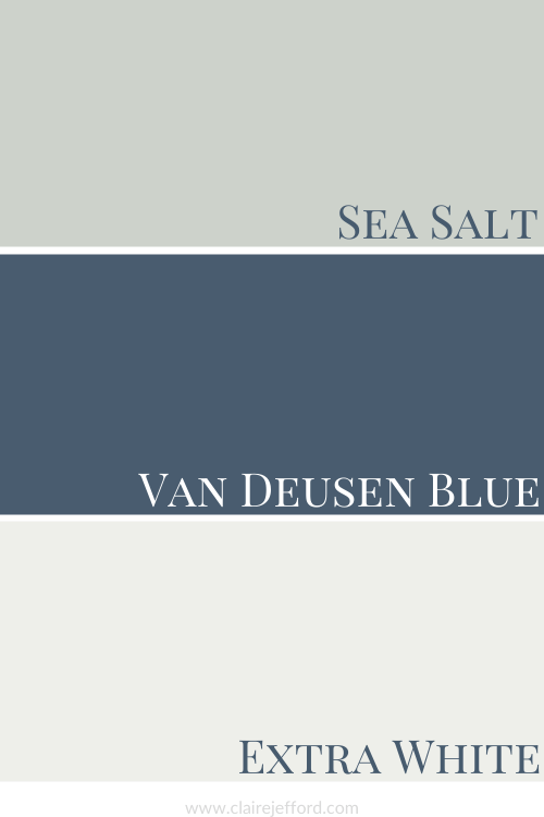 Sea Salt, Van Deusen Blue, Extra White Coastal Design Style