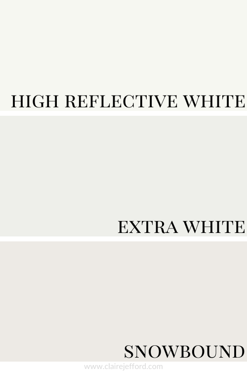 Extra White, High Reflective White And Snowbound Extra White Best Whites Blog Graphic 500 X 750