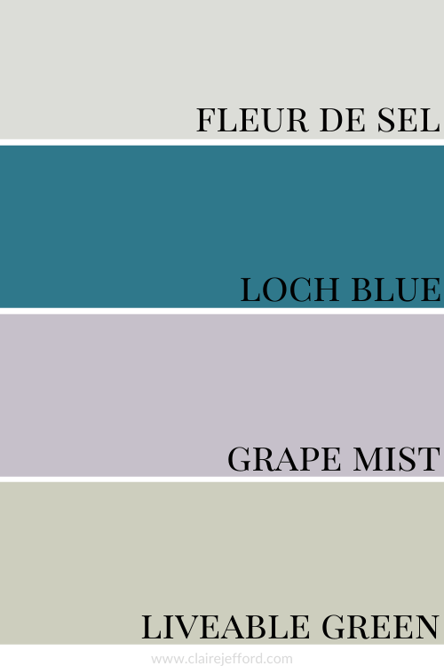 Fleur De Sel, Loch Blue, Grape Mist And Liveable Green Blog Graphic 500 X 750