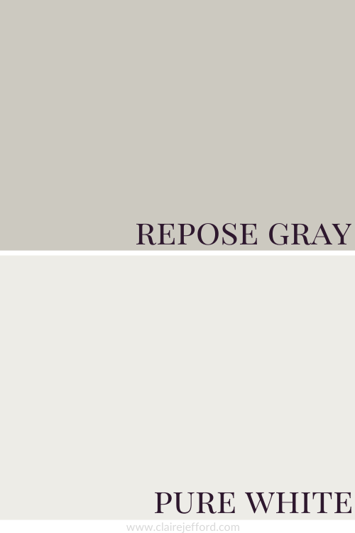  Repose Gray, Pure White