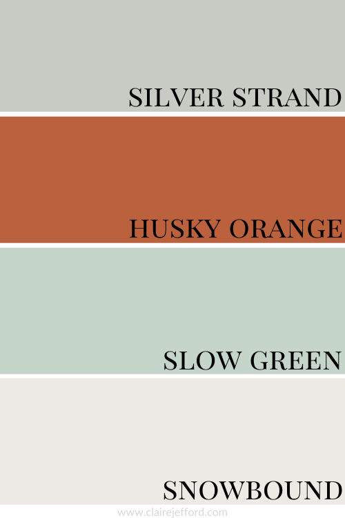 Silver Strand, Husky Orange, Slow Green, Snowbound