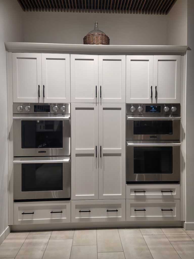 White Kitchen Cabinets, Dual Wall Ovens