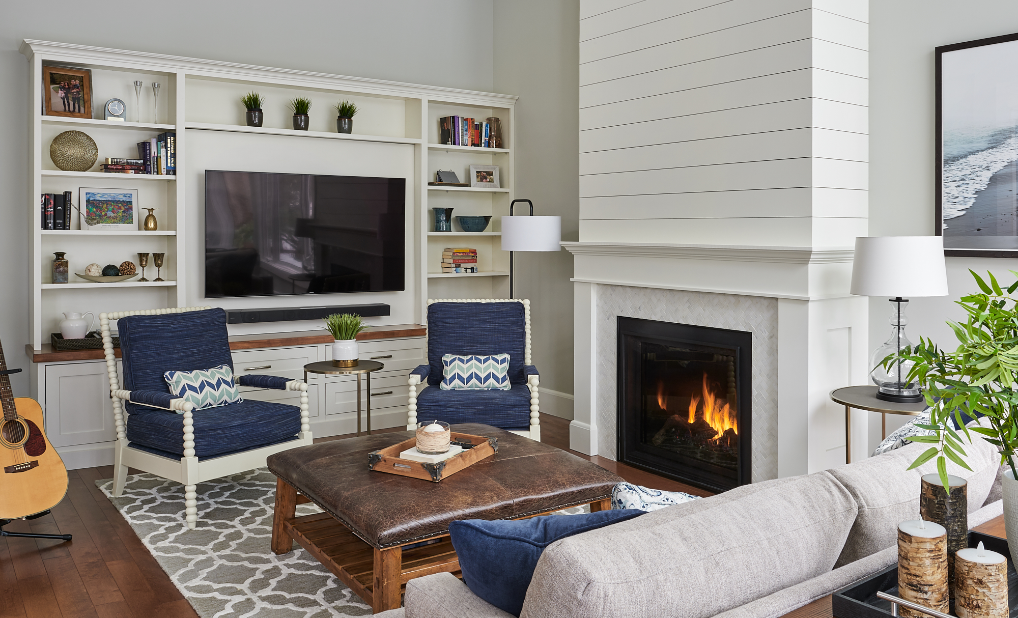 The BIG reveal for this Coastal Living Room