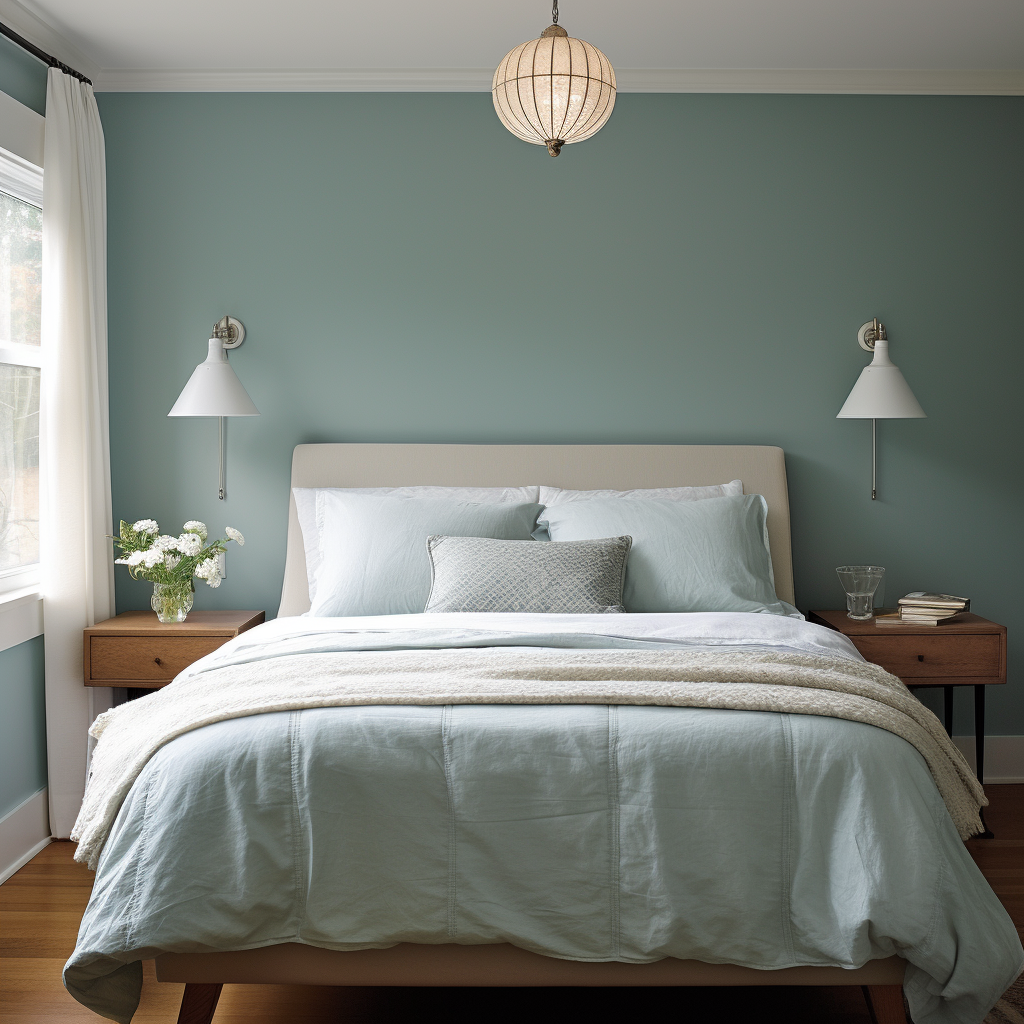 Farrow And Ball Oval Room Blue Bedroom With White Ceiling