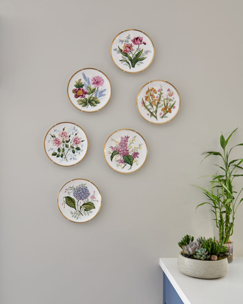 Botanical Spode Floral Wall Plates Kitchen Collingwood 