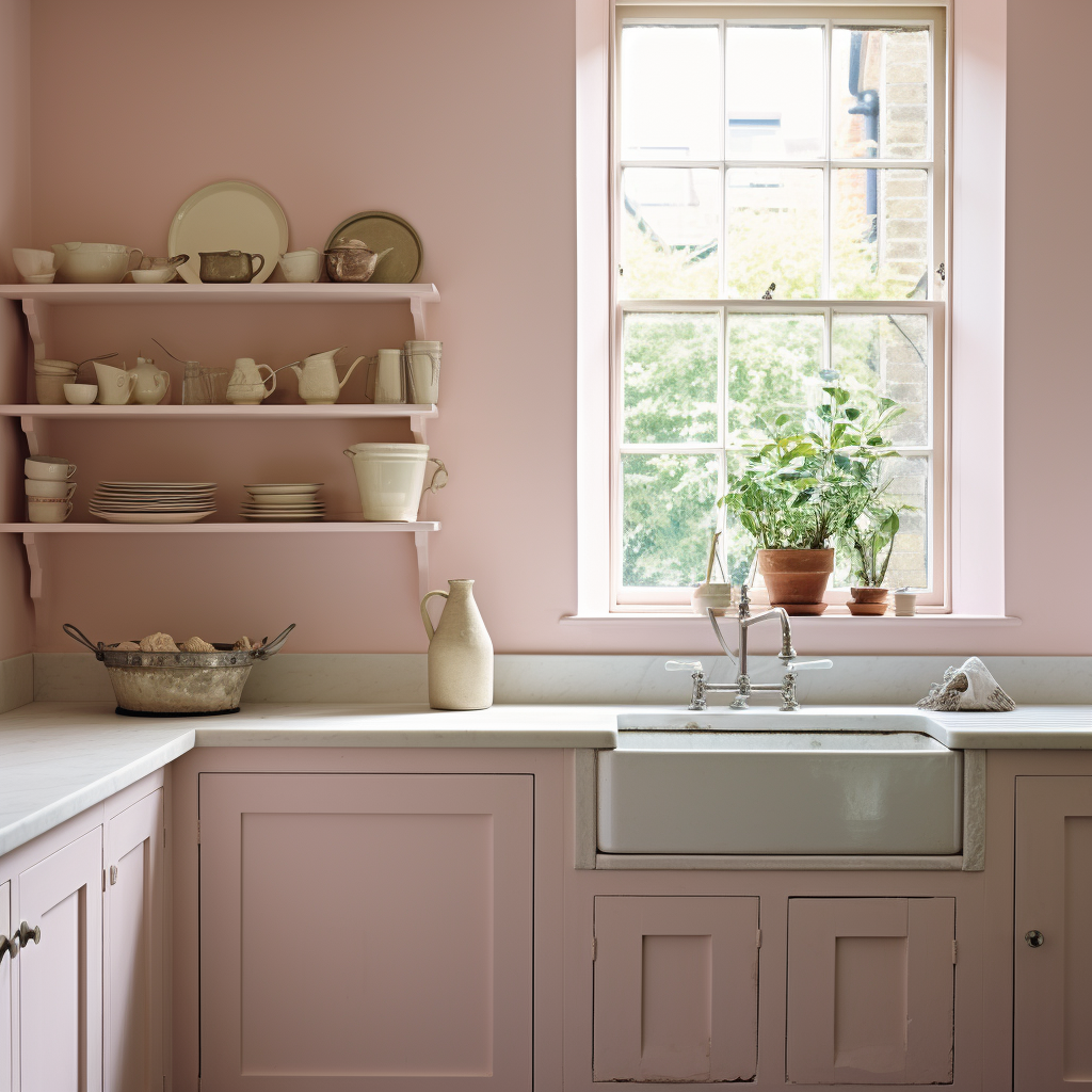 Farrow And Ball Pink Ground Kitchen