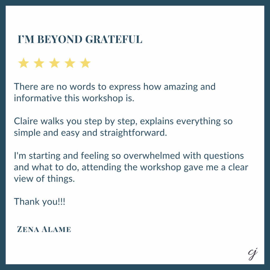 Zena Alame Workshop Testimonial