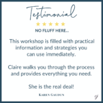 Karen Gaudun Workshop Testimonial