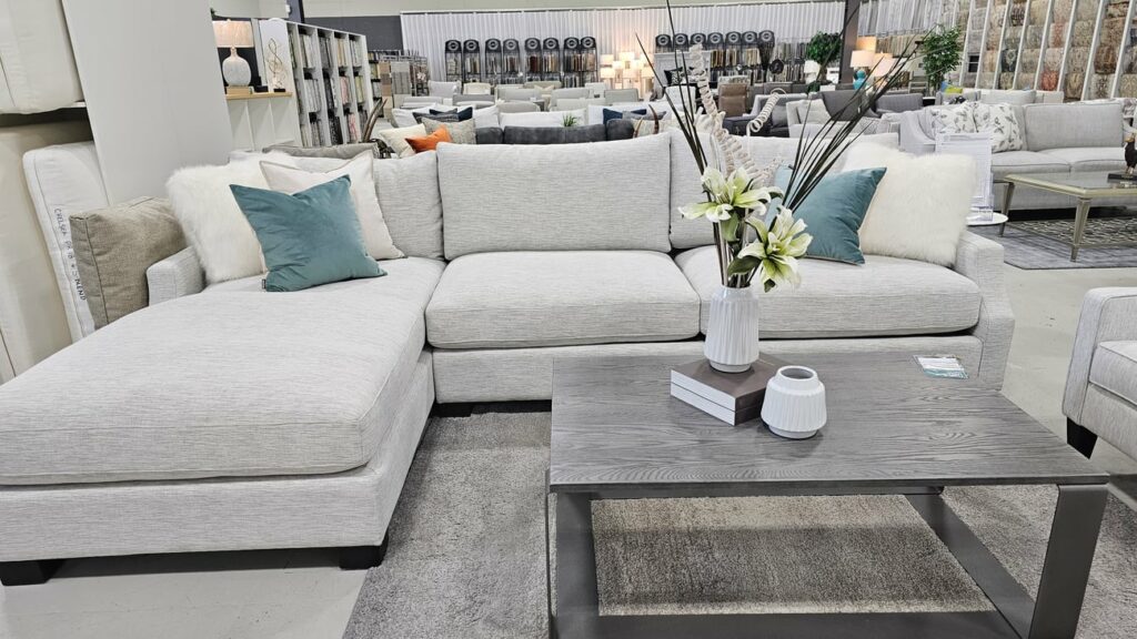 Large Gray couch With Chaise