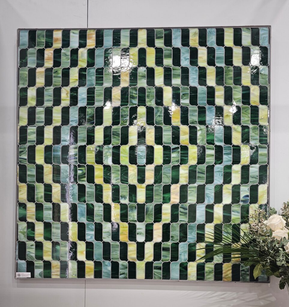 Artistic Tile Green Block Pattern