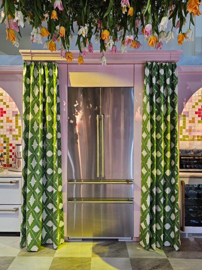 Cafe Fridge Spring Themed Kitchen