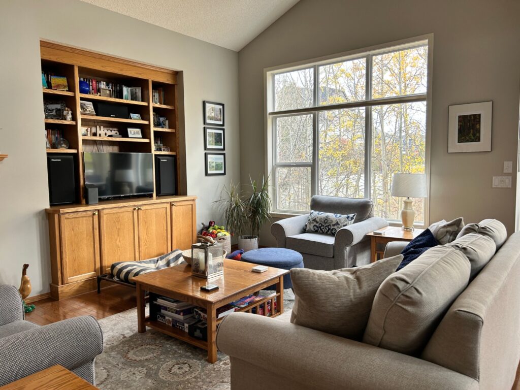 Revere Pewter Walls In Living Room
