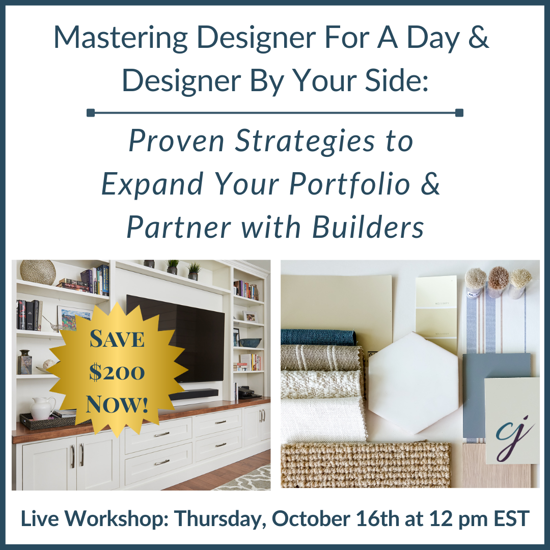 Designer For A Day & Designer By Your Side Workshop  October 16th @ 12 pm EST